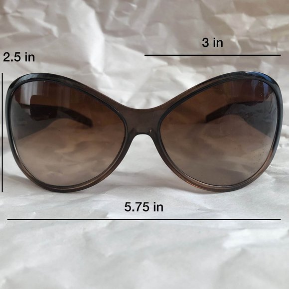 CHANEL brown wraparound sunglasses with hardshell carrying case - Picture 16 of 17